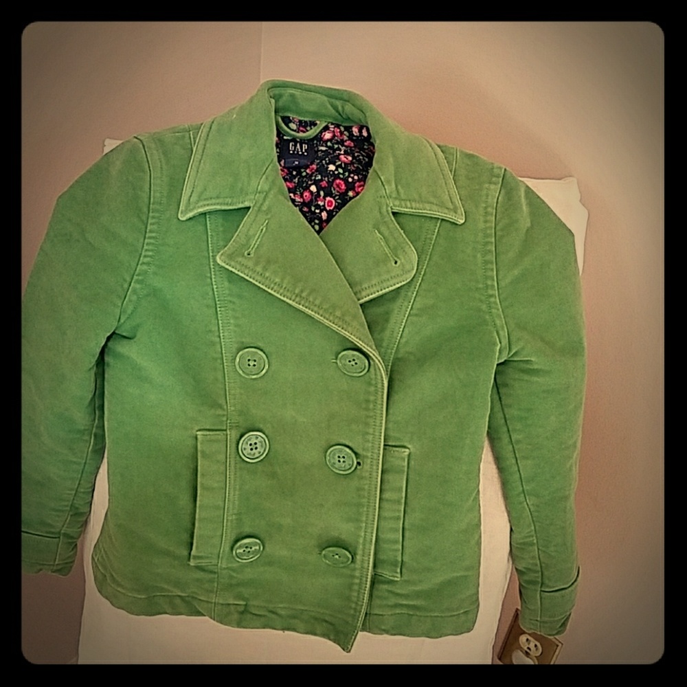beautiful Gap green pea coat size 8